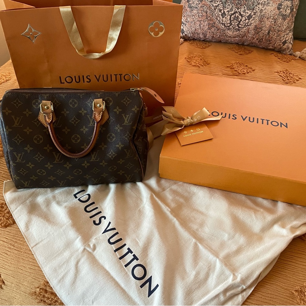 Authentic Louis Vuitton comes with everything shown, including the paperwork.